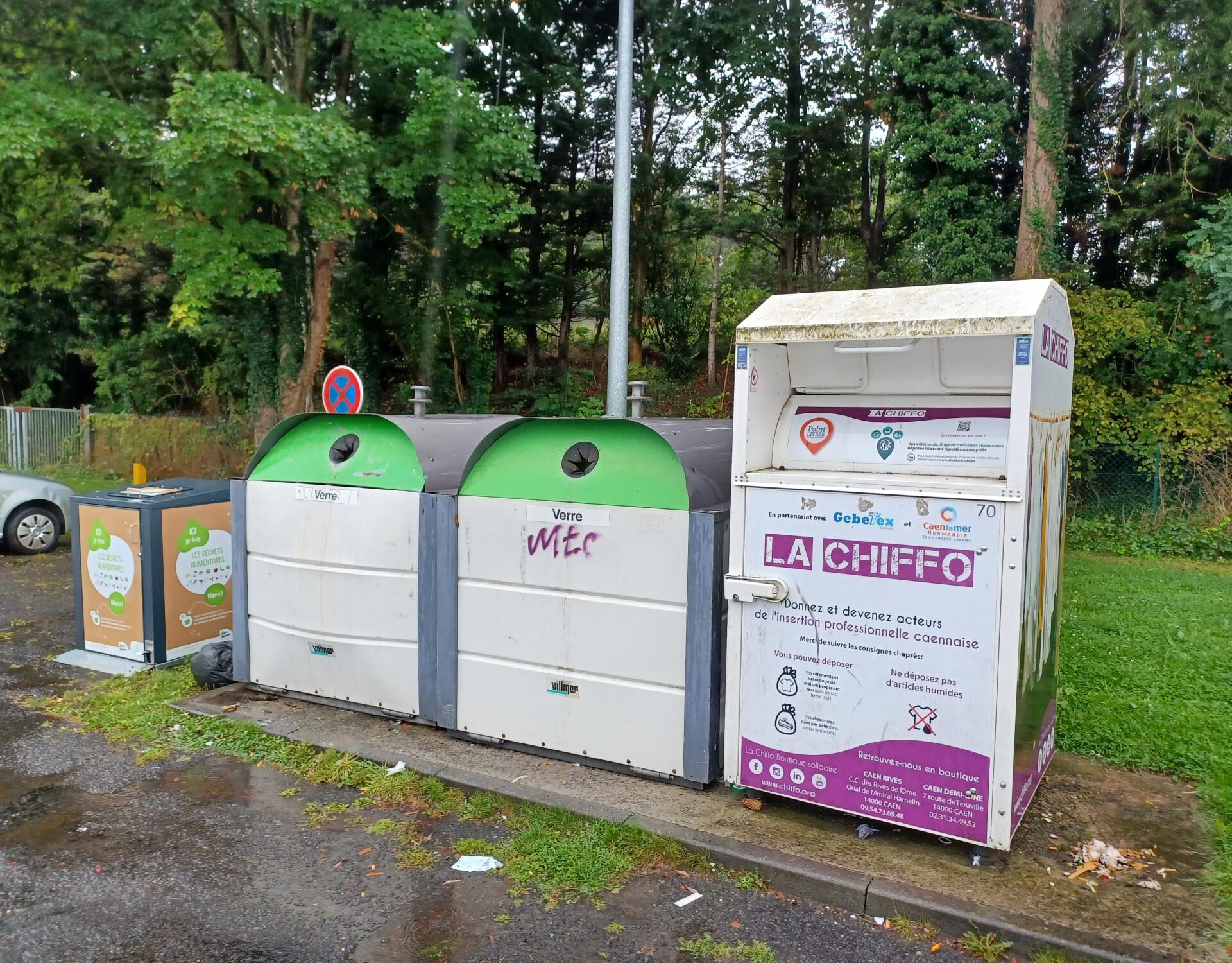 Les containers verre, compost et La Chiffo du champ de foire temporairement inaccessibles